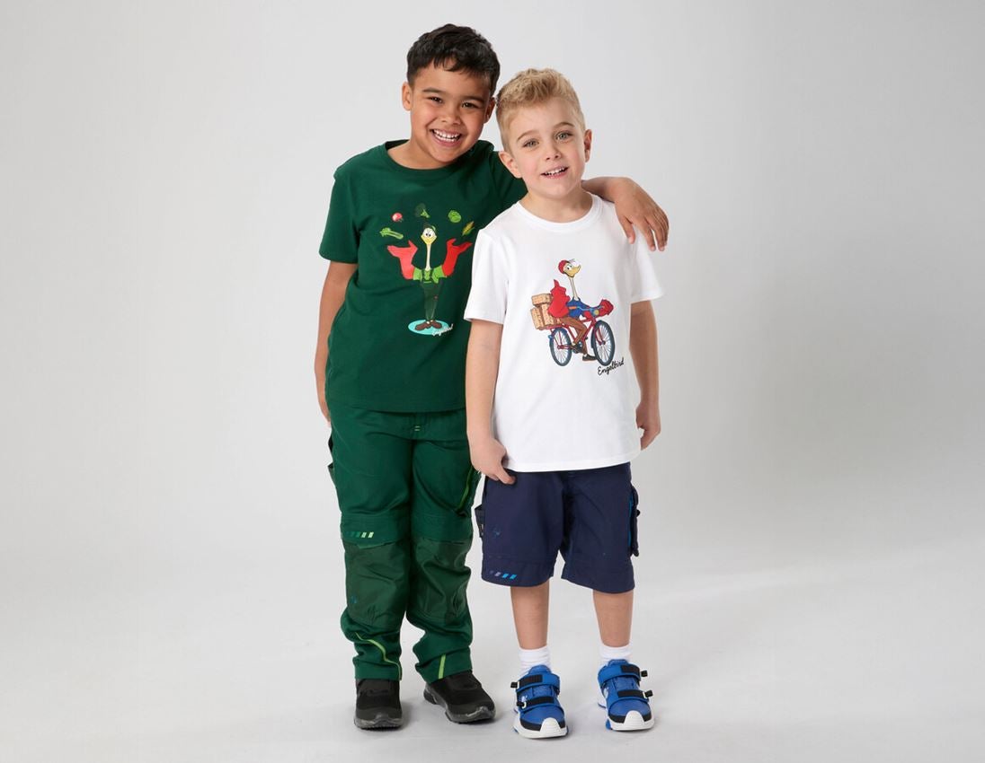 Shirts & Co.: e.s.T-Shirt cotton stretch engelbird, Kinder + engelbird1/weiß 2