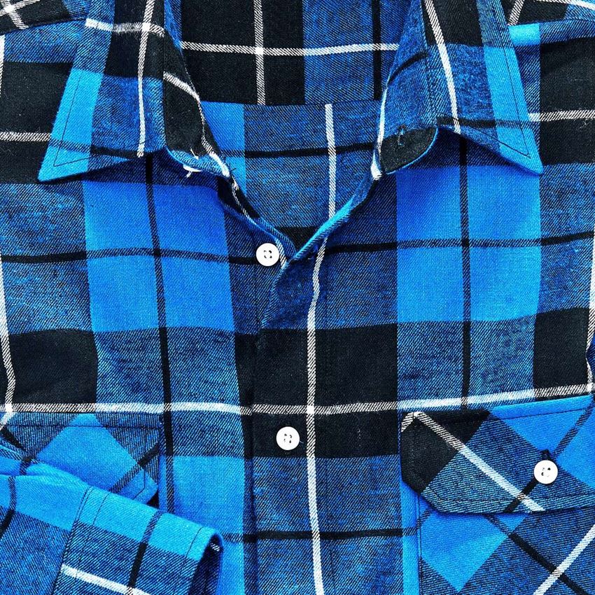 Shirts & Co.: Baumwoll-Hemd Hannover, normal lang + kornblau/schwarz/weiß 2