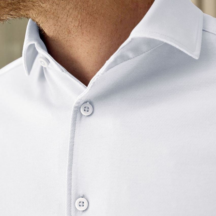 Shirts & Co.: e.s. Piqué-Business Hemd + weiß 2