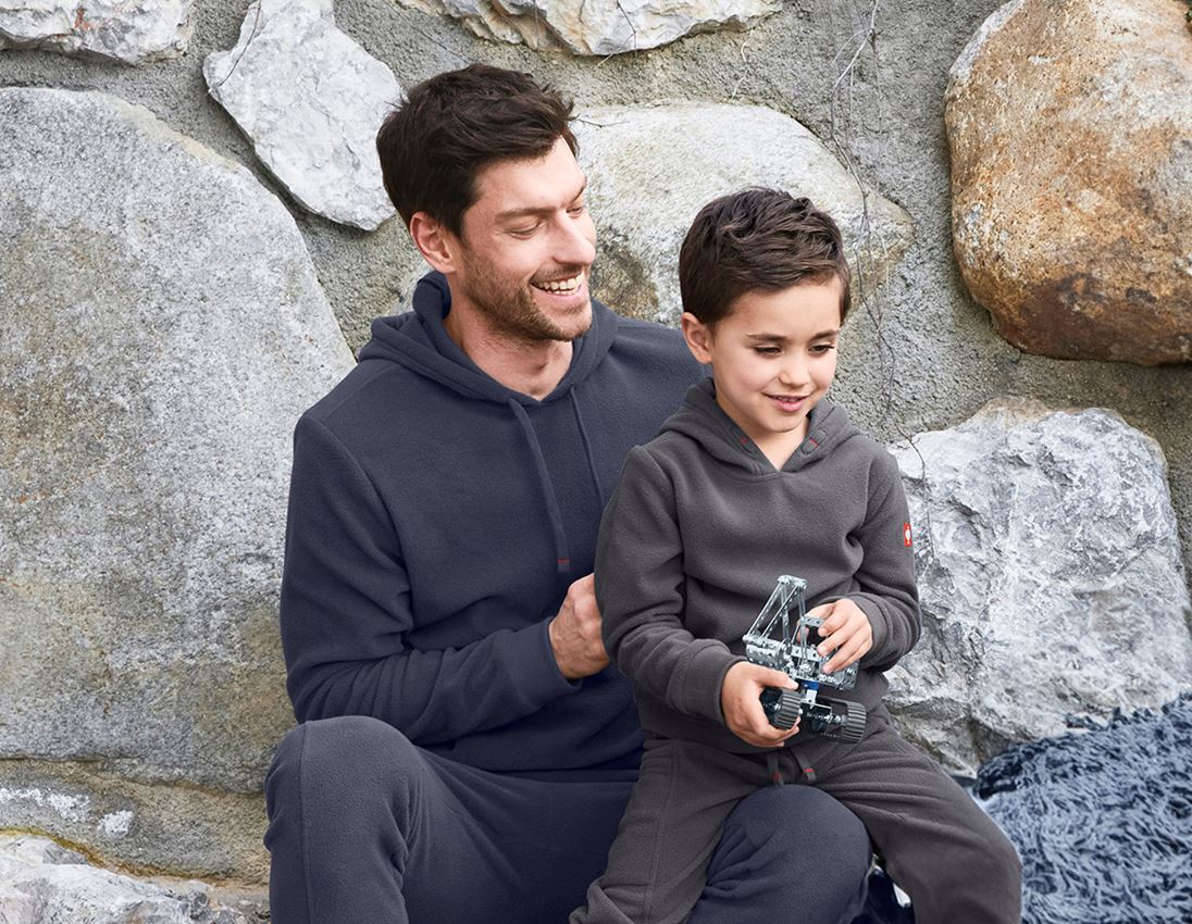 Accessoires: e.s. Fleece Hoody + dunkelblau 1