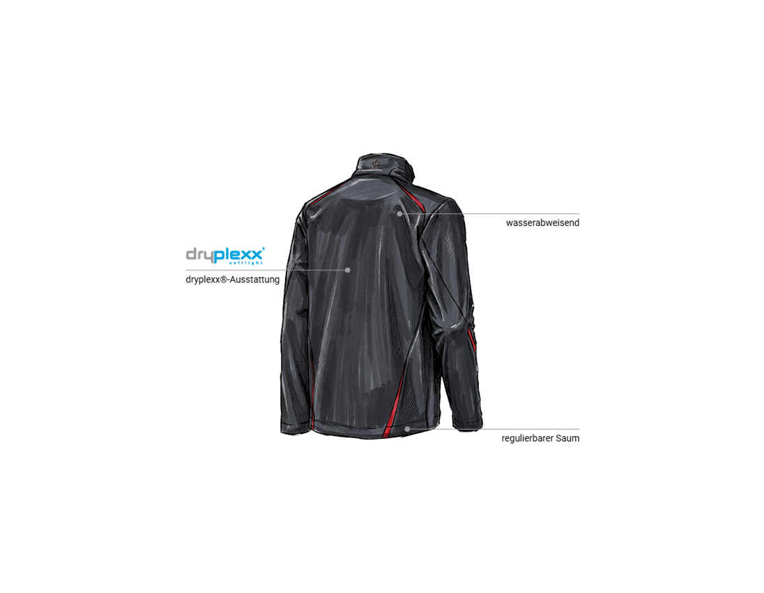Kfz-Mechatroniker: Softshelljacke e.s.motion 2020 + graphit/feuerrot 2