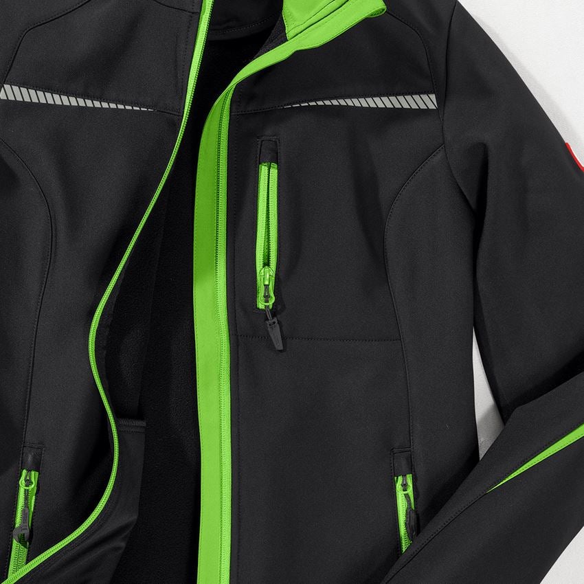 Giacche da lavoro: Giacca Softshell e.s.motion 2020, donna + nero/verde mare 2