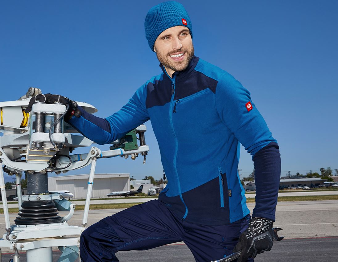 Jacken: Fleece Jacke e.s.motion 2020 + atoll/dunkelblau