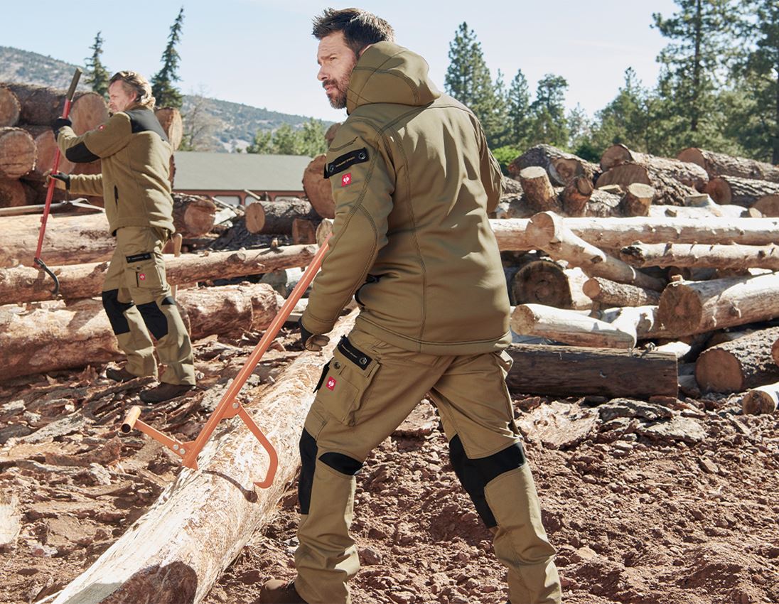 Jacken: Winter Softshelljacke e.s.roughtough + walnuss 1