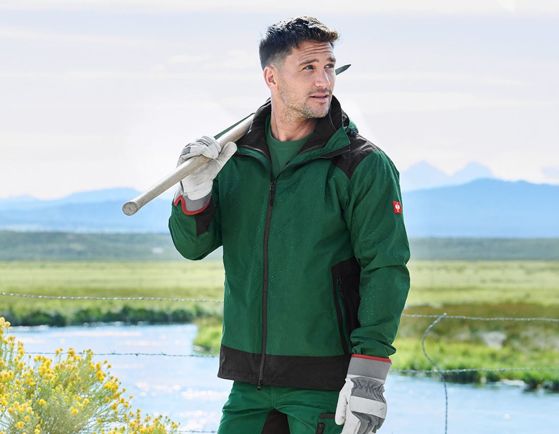 Arbeitsjacken: e.s. 3 in 1 Funktionsjacke, Herren + grün/schwarz