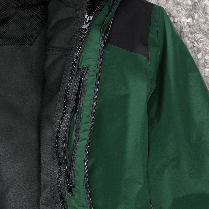 Arbeitsjacken: e.s. 3 in 1 Funktionsjacke, Herren + grün/schwarz 2