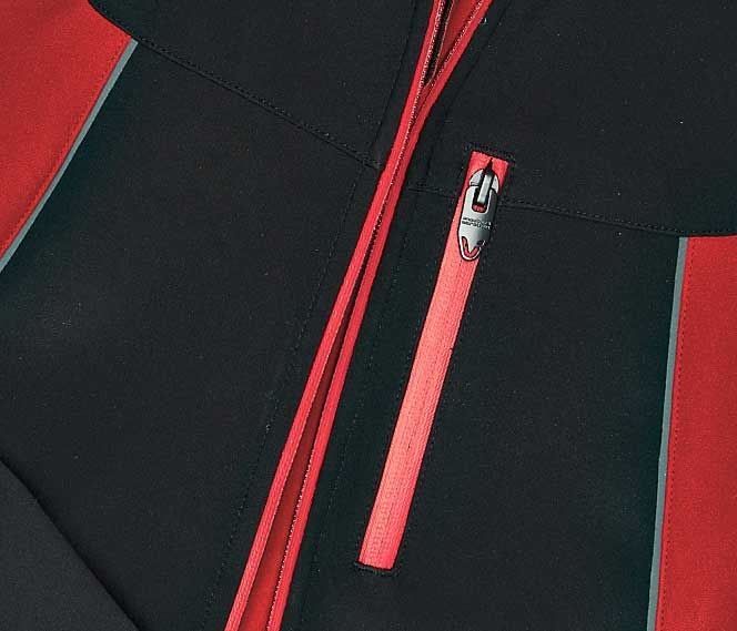 Giacche da lavoro: Giacca Softshell e.s.vision, donna + nero/rosso 2