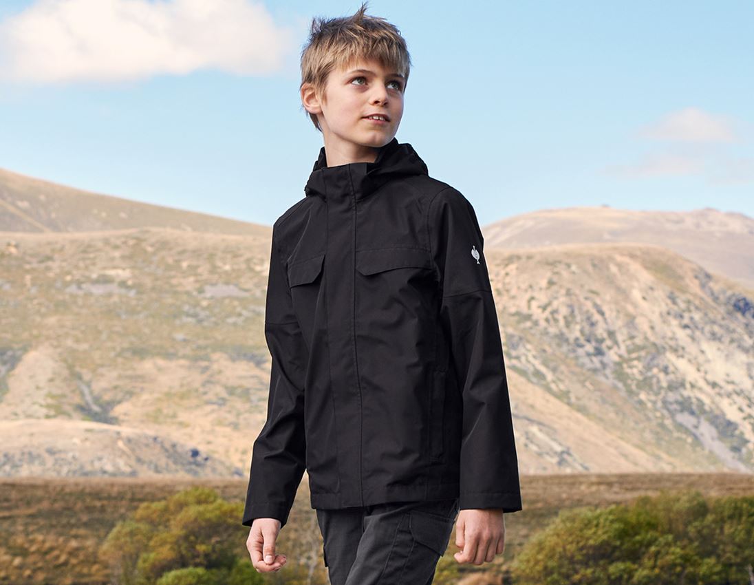 Jacken: Regenjacke e.s.concrete, Kinder + schwarz
