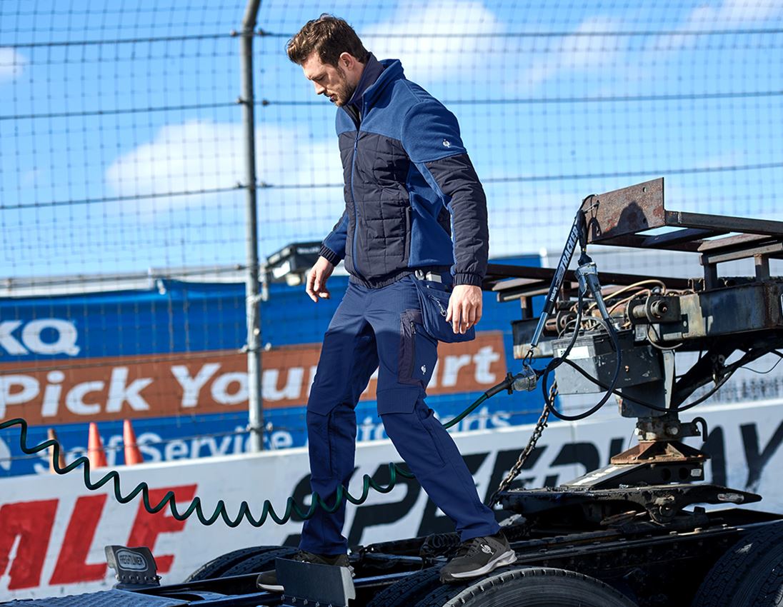 Jacken: Hybrid Fleecejacke e.s.concrete + alkaliblau/tiefblau 1