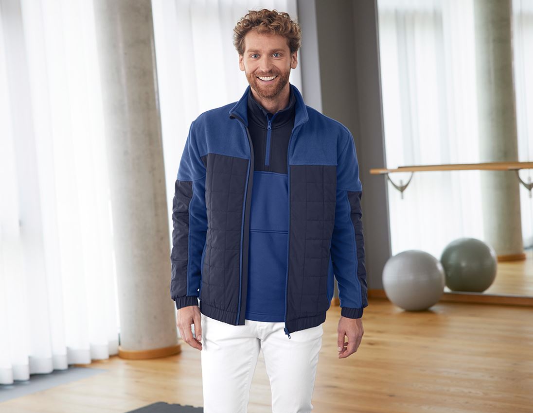 Jacken: Hybrid Fleecejacke e.s.concrete + alkaliblau/tiefblau 2