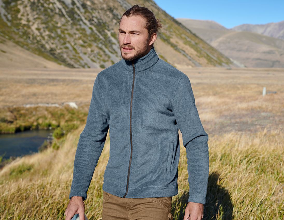 Jacken: Fleecejacke e.s.vintage + arktikblau melange