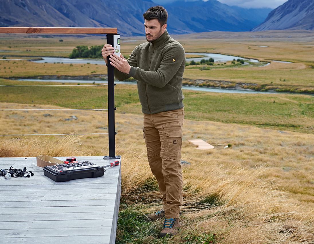 Jacken: Faserpelz Jacke e.s.vintage + tarngrün 1