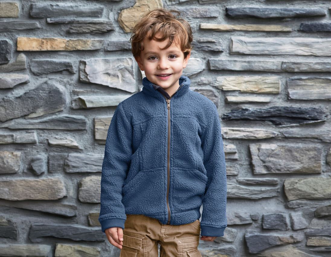 Jacken: Faserpelz Jacke e.s.vintage, Kinder + arktikblau