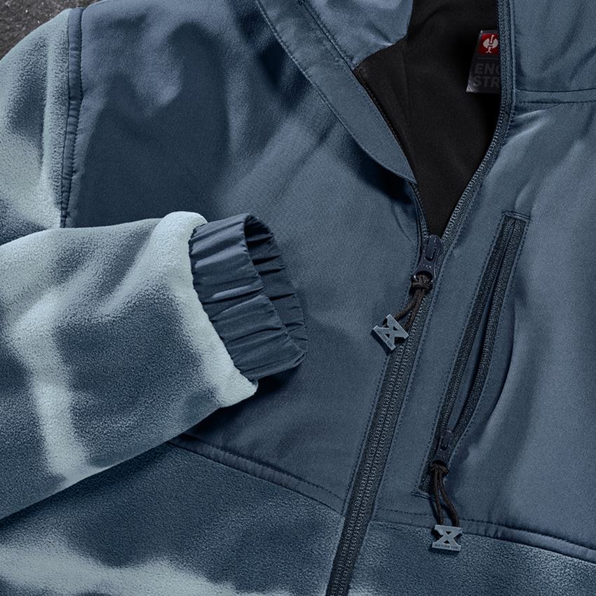 Jacken: Hybrid Kapuzenfleecejacke tie-dye e.s.motion ten + schieferblau/rauchblau 2
