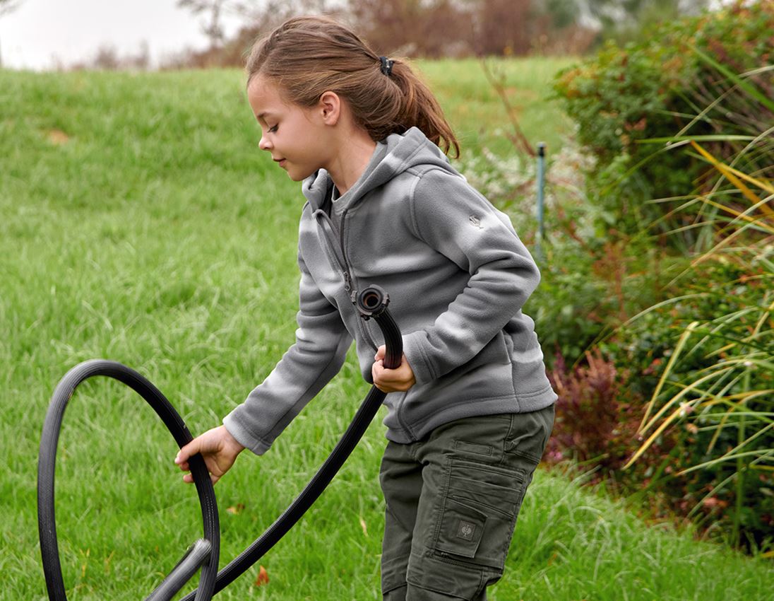 Jacken: Kapuzenfleecejacke tie-dye e.s.motion ten, Kinder + granit/opalgrau 1