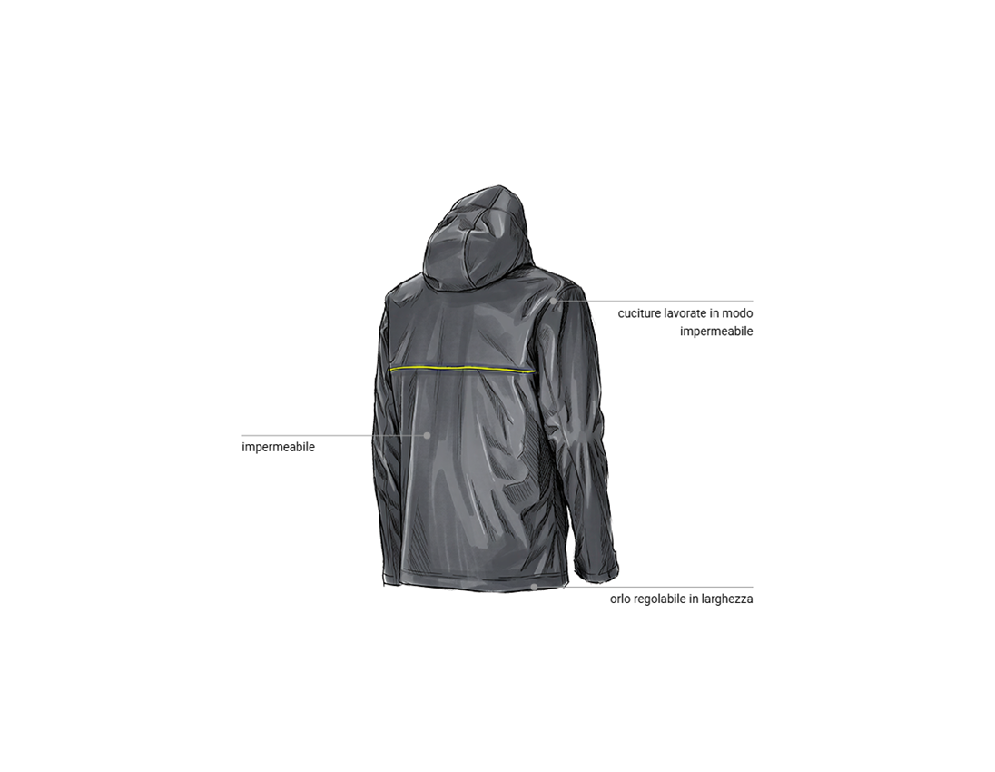 Giacche: Giacca funzionale 3 in 1 e.s.line.core + grigio carbone/giallo fluo 2