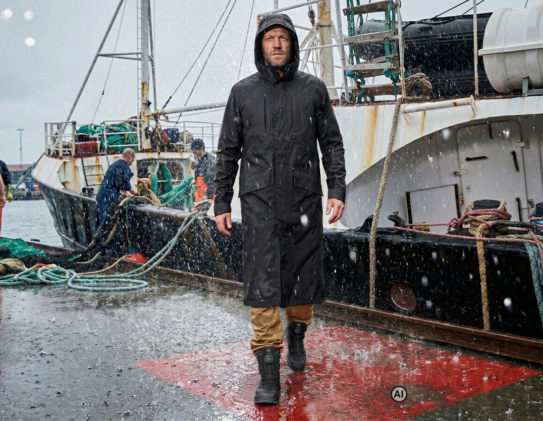 KI-generiert / modifiziert - Themen: Regenparka e.s.line.nordic + schwarz