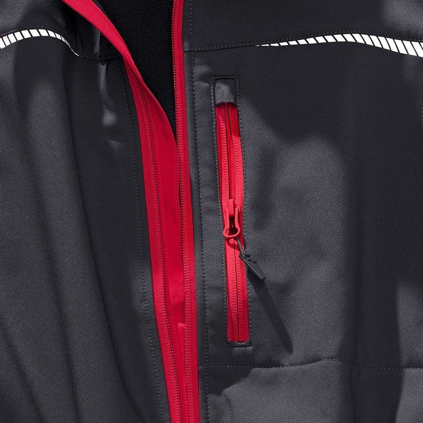 Westen: Softshell Weste e.s.motion 2020 + graphit/feuerrot 2