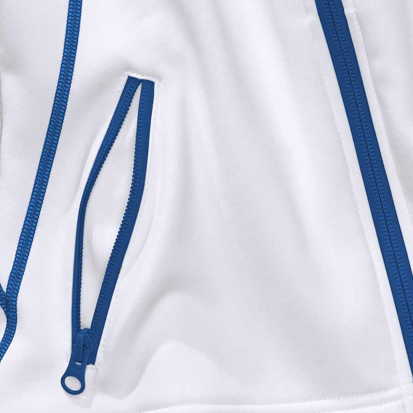 Westen: Funktions Weste thermo stretch e.s.motion 2020,Da. + weiß/enzianblau 2