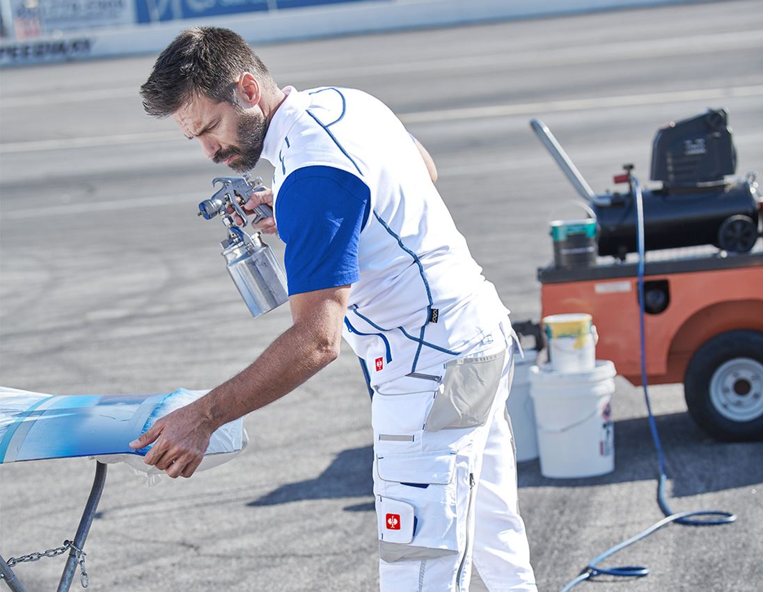 Westen: Funktions Weste thermo stretch e.s.motion 2020 + weiß/enzianblau 1