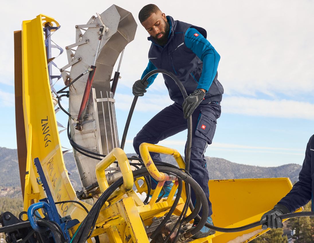 Westen: Winter Softshellweste e.s.motion 2020 + dunkelblau/atoll 2