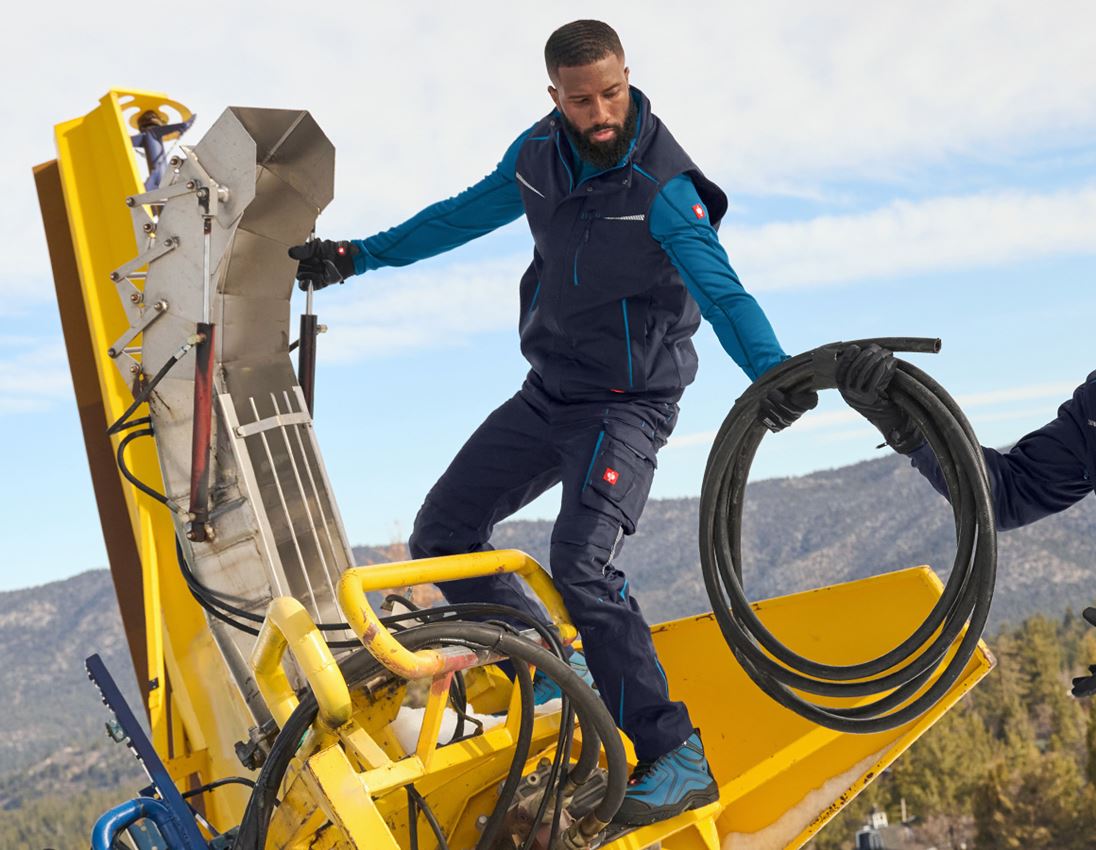 Westen: Winter Softshellweste e.s.motion 2020 + dunkelblau/atoll 1