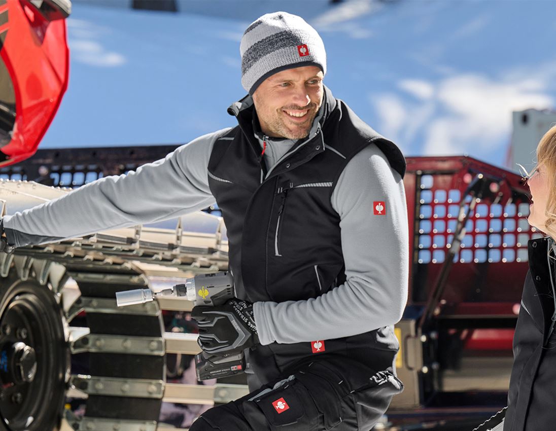 Galabau / Forst- und Landwirtschaft: Winter Softshellweste e.s.motion 2020 + schwarz/platin