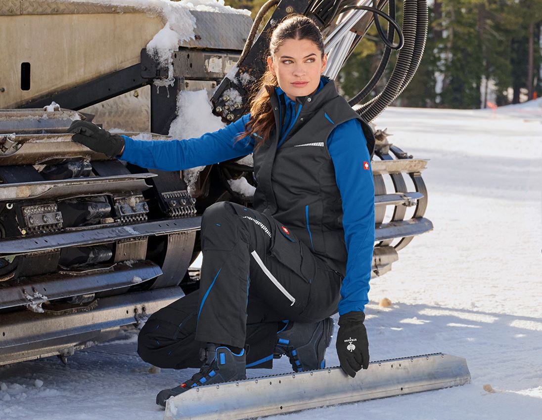 Westen: Winter Softshellweste e.s.motion 2020, Damen + graphit/enzianblau 2