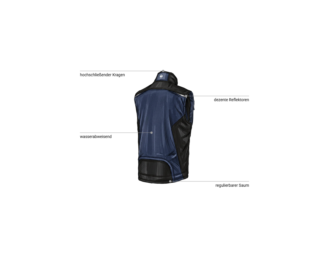 Kfz-Mechatroniker: Softshellweste e.s.motion + dunkelblau/schwarz 2