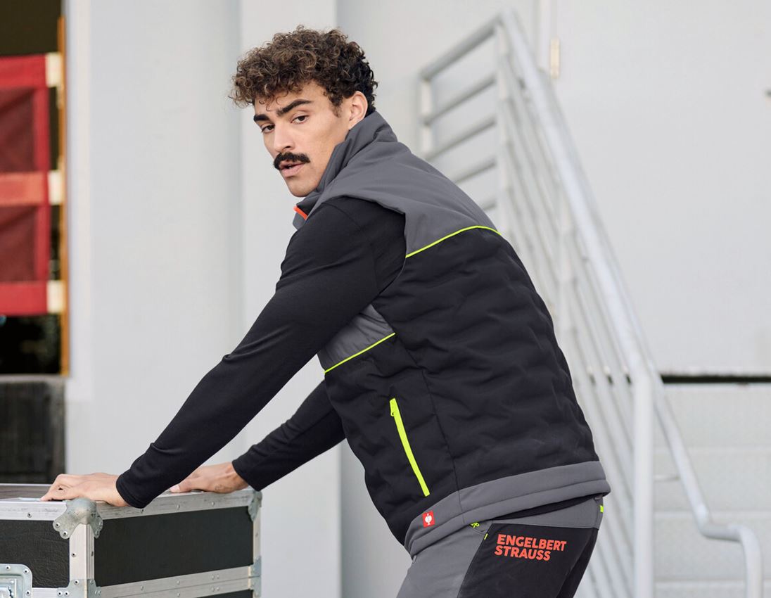 Westen: e.s. Padded-Weste + anthrazit/schwarz/warnorange/warngelb 4