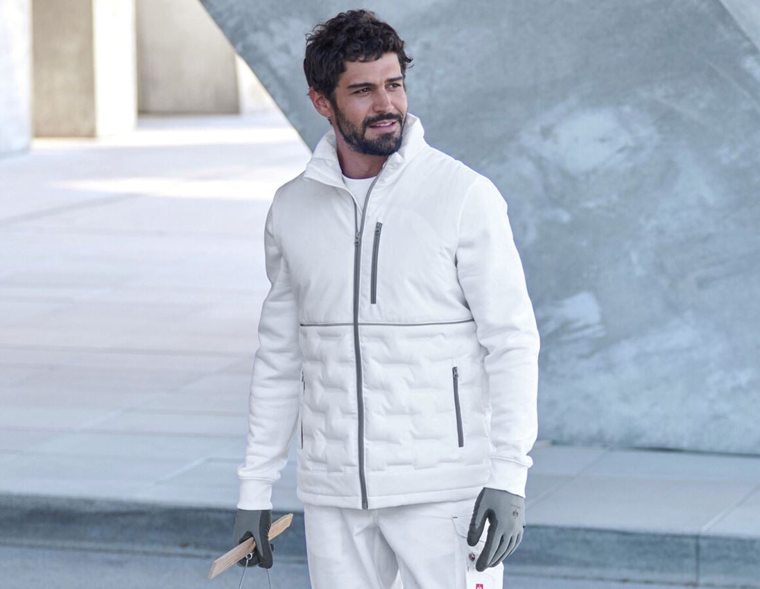 Westen: Winterweste Padded e.s.line.core + weiß/platin