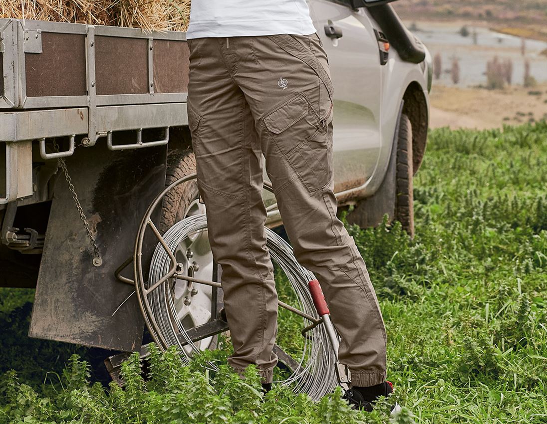 Hosen: Cargohose e.s. ventura vintage, Damen + umbrabraun