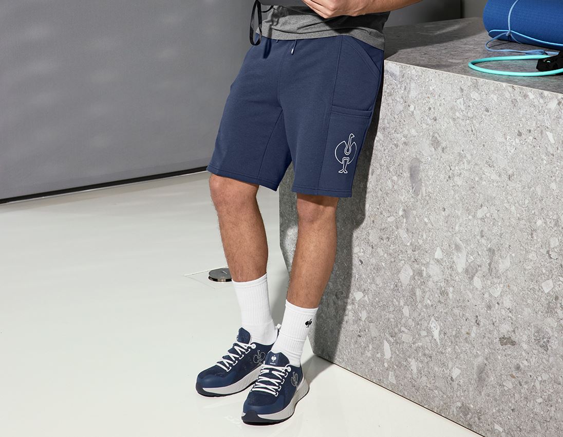 Hosen: Sweat Short e.s.trail + tiefblau/weiß 2