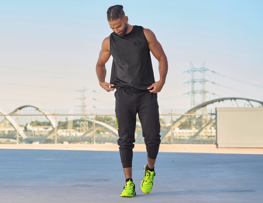 Accessoires: Sweat Pants light e.s.trail + schwarz/acidgelb 2