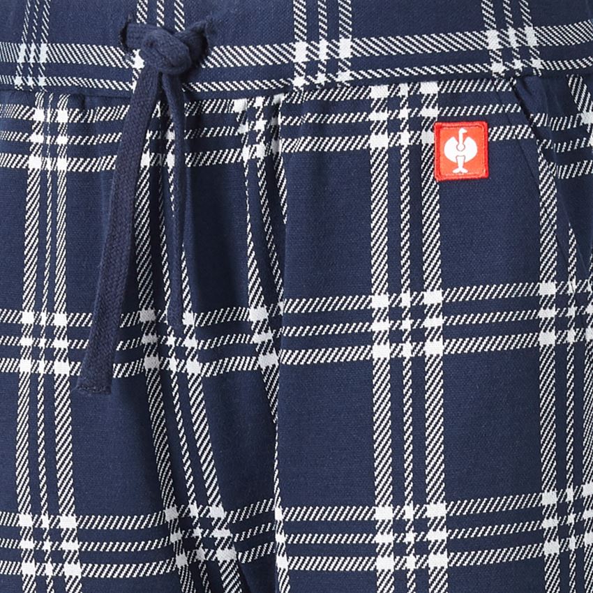 Accessoires: e.s. Karo-Pyjama Hose, Kinder + tiefblau/weiß 2