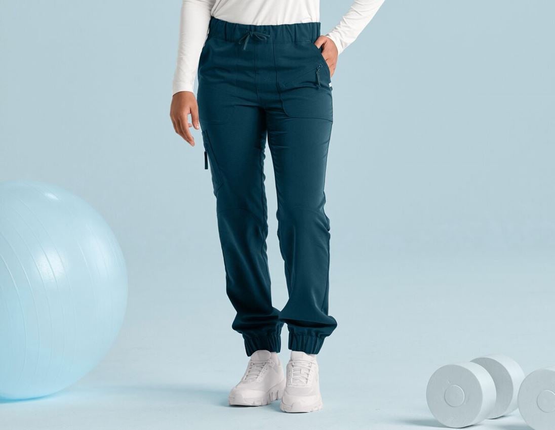 Hosen: Multi-Pocket Hose e.s.avida, Damen + seeblau