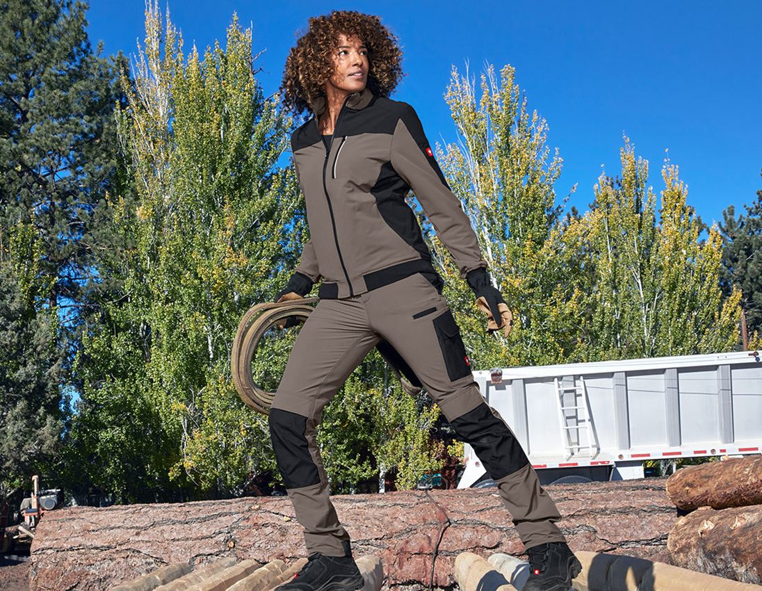 Jacken: Funktions Bundjacke e.s.dynashield, Damen + stein/schwarz 1