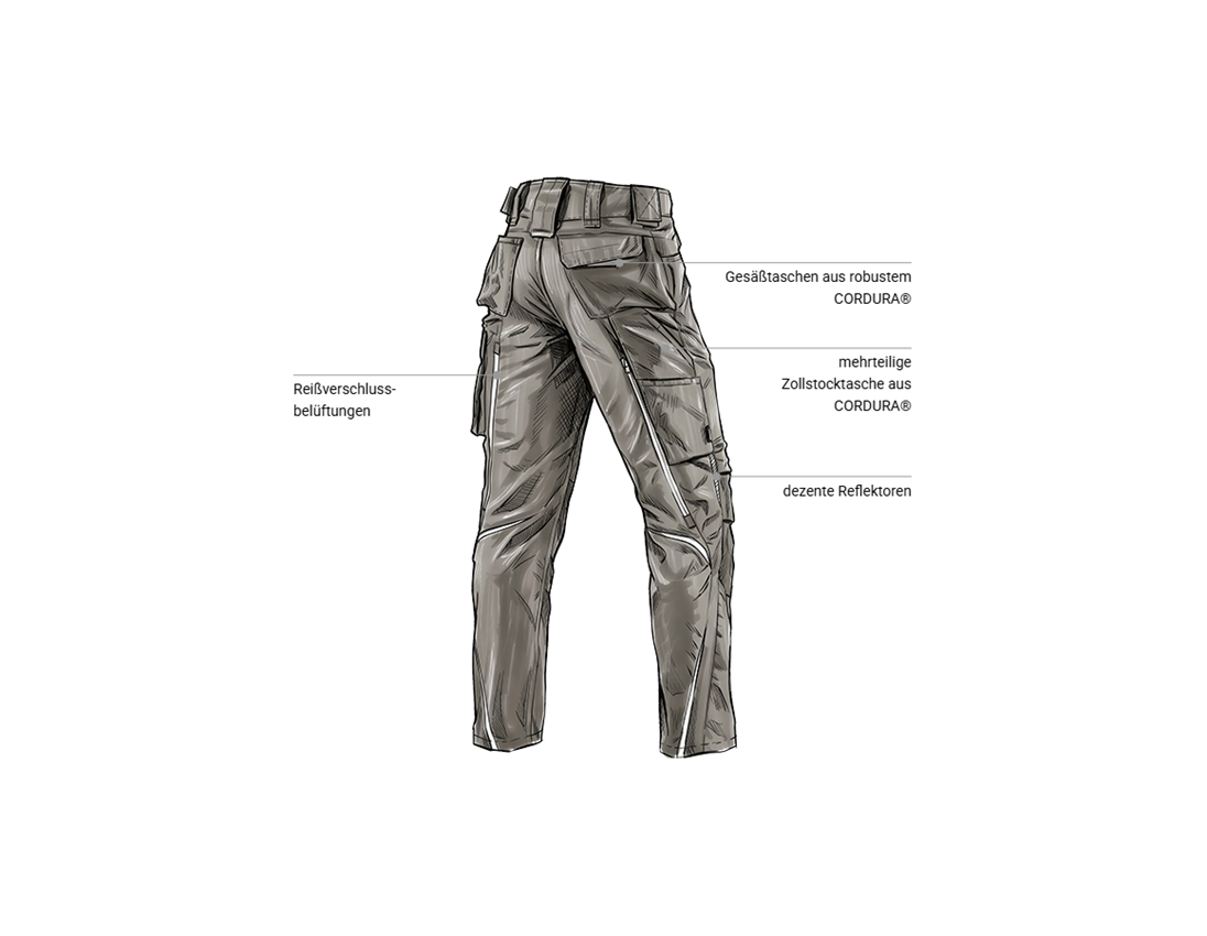 Bekleidung: Bundhose e.s.motion 2020 + stein/gips 2