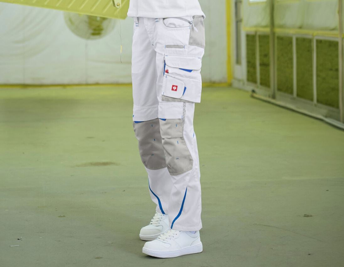 Elektroinstallateure | Elektriker | Elektrotechniker: Damenhose e.s.motion 2020 + weiß/enzianblau 1