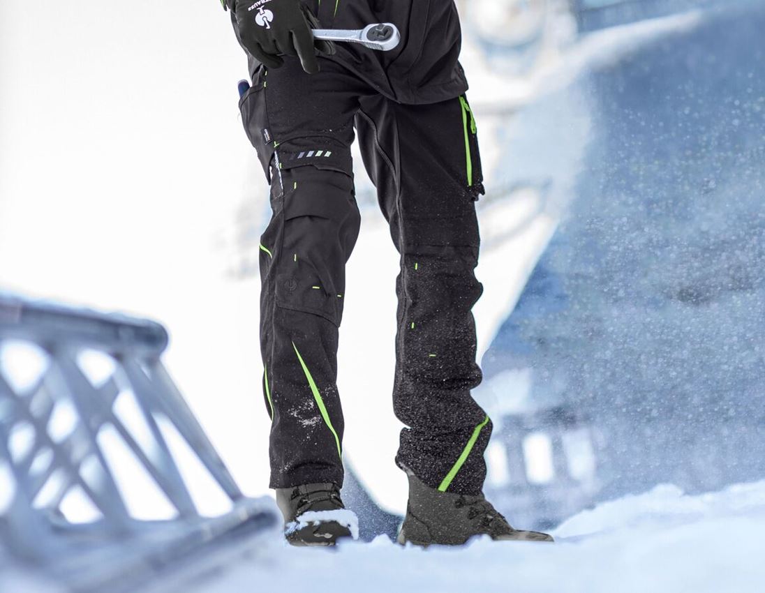 Arbeitshosen: Bundhose e.s.motion 2020 Winter, Herren + schwarz/seegrün 3