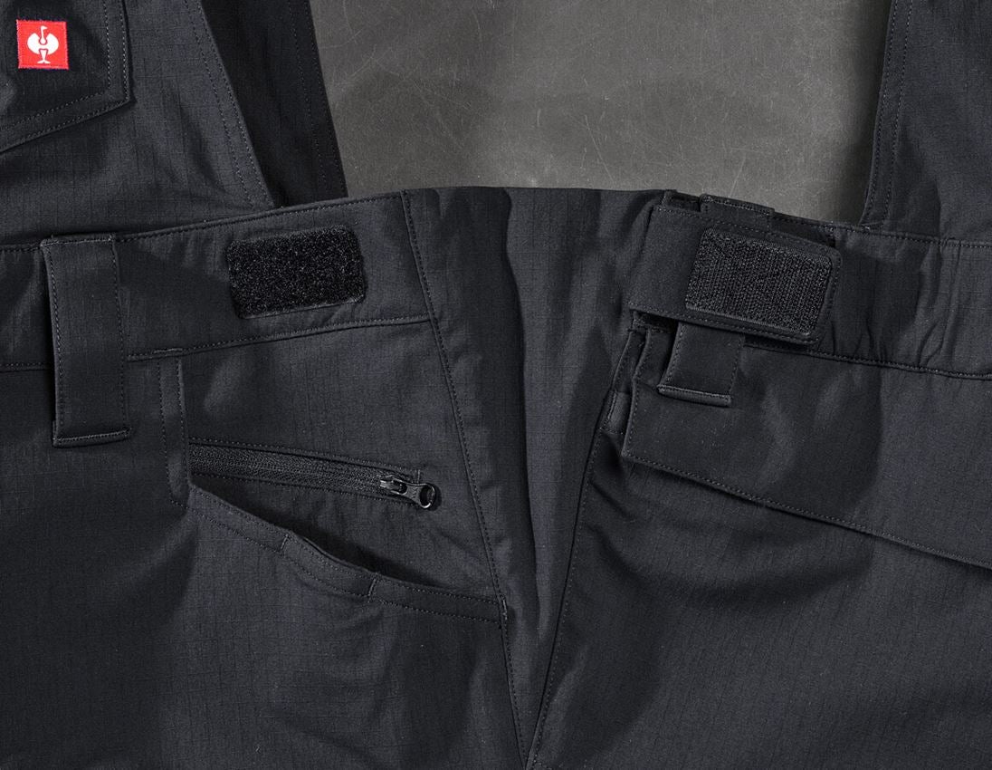 Hosen: Latzhose e.s.t:aktik light ripstop + schwarz 4
