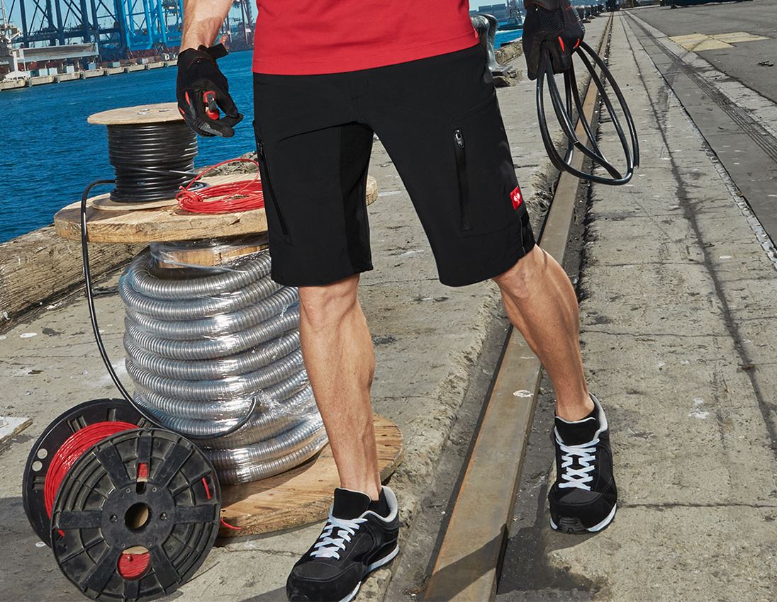 Hosen: Short e.s.vision stretch, Herren + schwarz