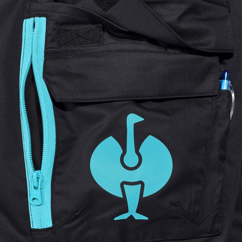 Hosen: Short e.s.trail, Damen + schwarz/lapistürkis 2