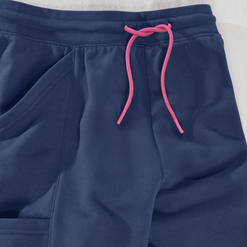 Accessoires: Sweat Short light e.s.trail, Damen + tiefblau/tarapink 2