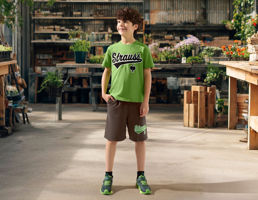 Accessoires: Sweat Short e.s.e:pic, Kinder + kastanie/seegrün 1