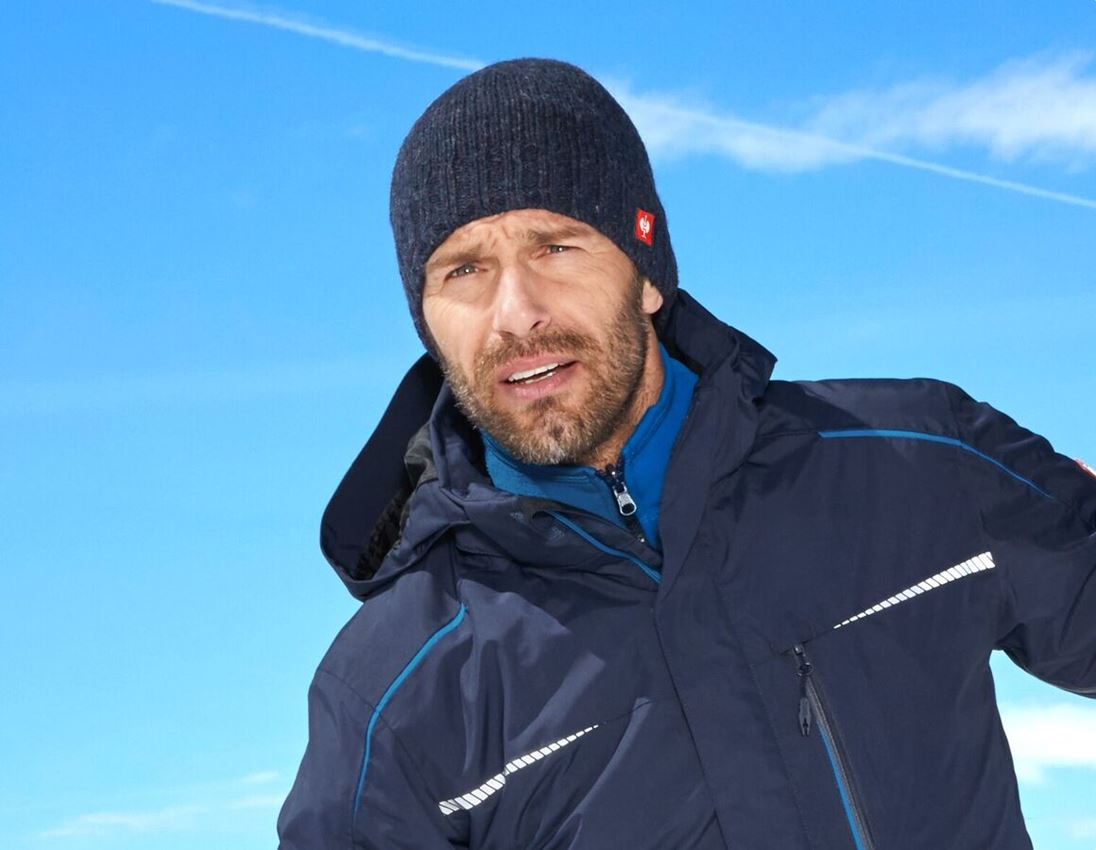 Accessori: e.s. berretto in maglia grossa + blu notte