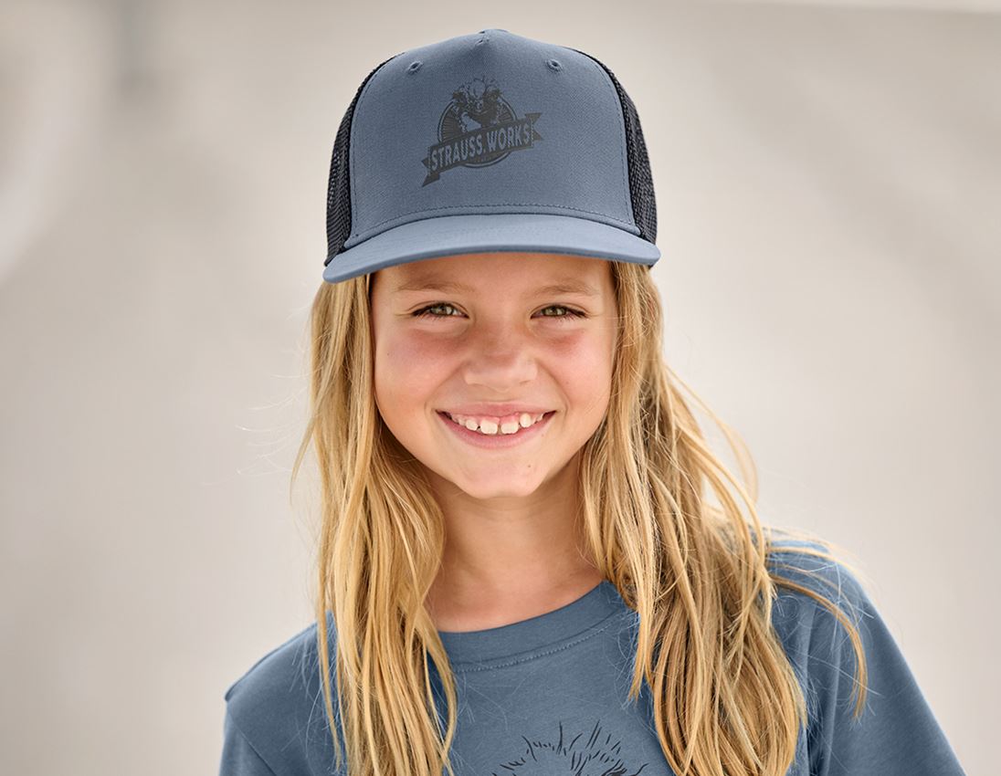 Accessoires: Cap e.s.iconic works, Kinder + oxidblau