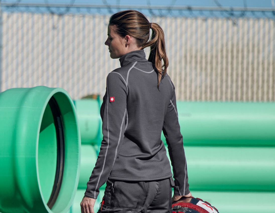 Shirts & Co.: Funkt.-Troyer thermo stretch e.s.motion 2020, Da. + anthrazit/platin 1