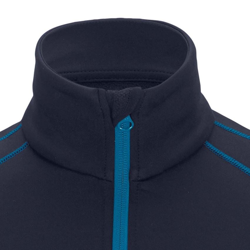 Shirts & Co.: Funkt.-Troyer thermo stretch e.s.motion 2020 + dunkelblau/atoll 2