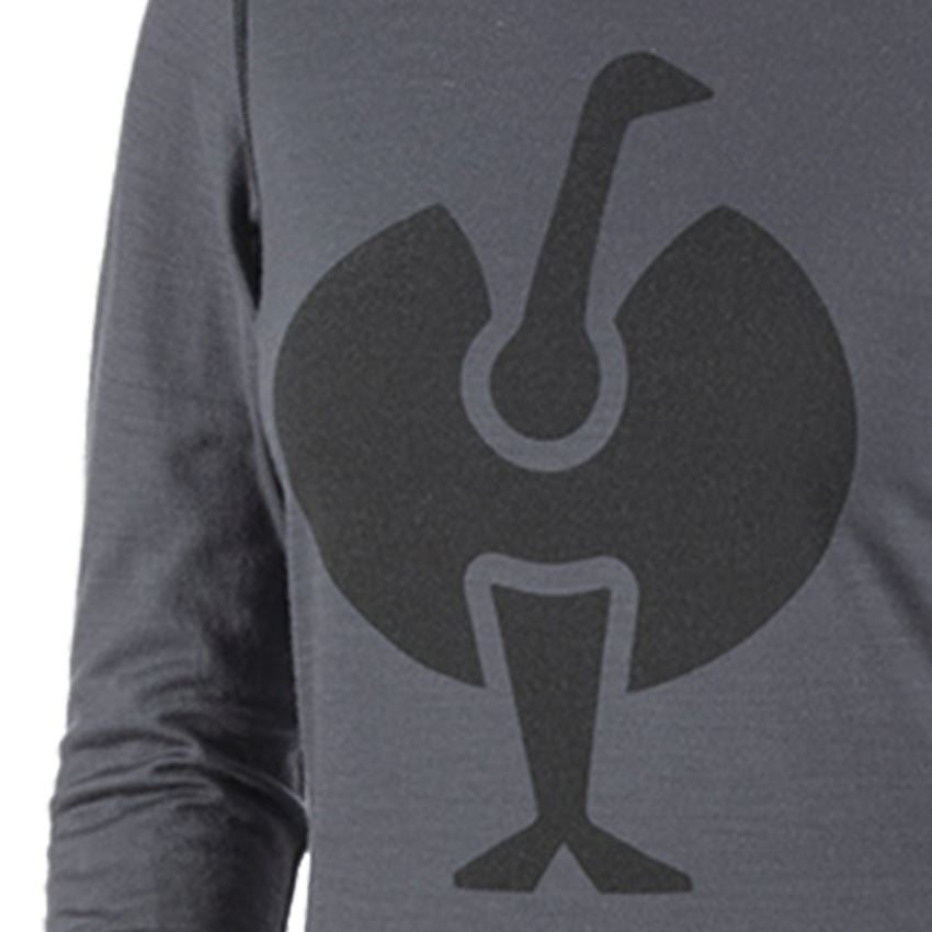 Intimo funzionale: e.s. longsleeve merino, donna + cemento/grafite 2